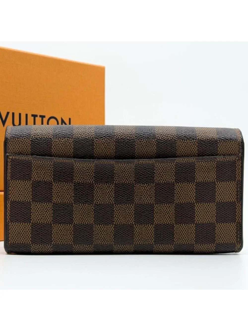 Louis Vuitton Portefeuille Sarah Damier Bifold Wallet Leather